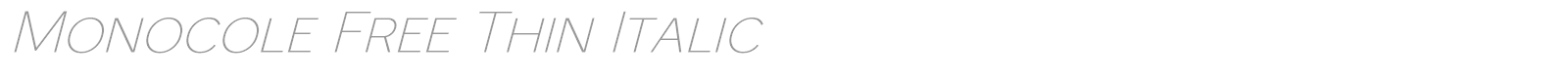 Monocole font preview